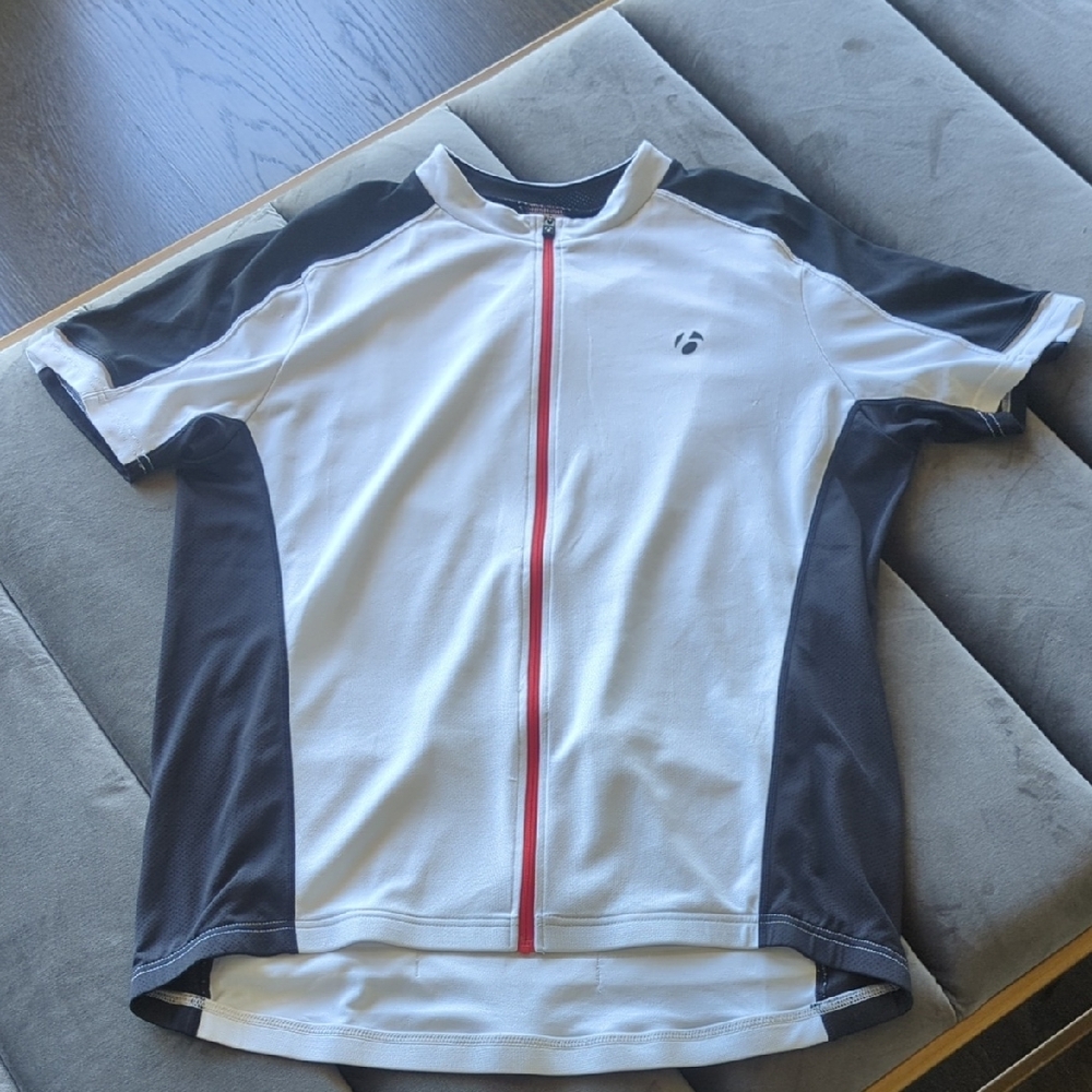 Men's Black and White Cycling Jersey